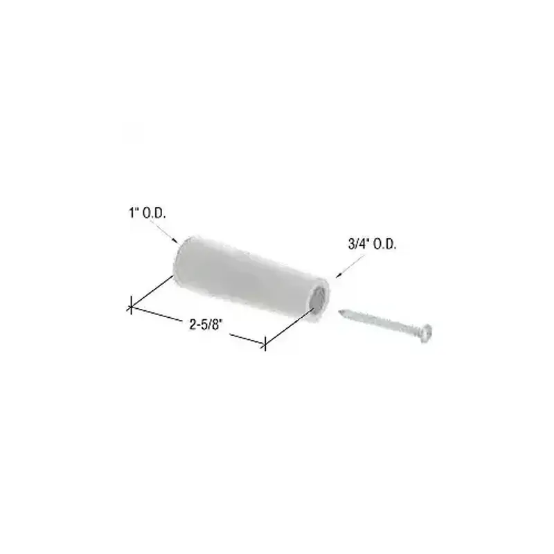 Prime-Line D1802 White Sliding Glass Door Bumper - 2-5/8" Length - pack of 2