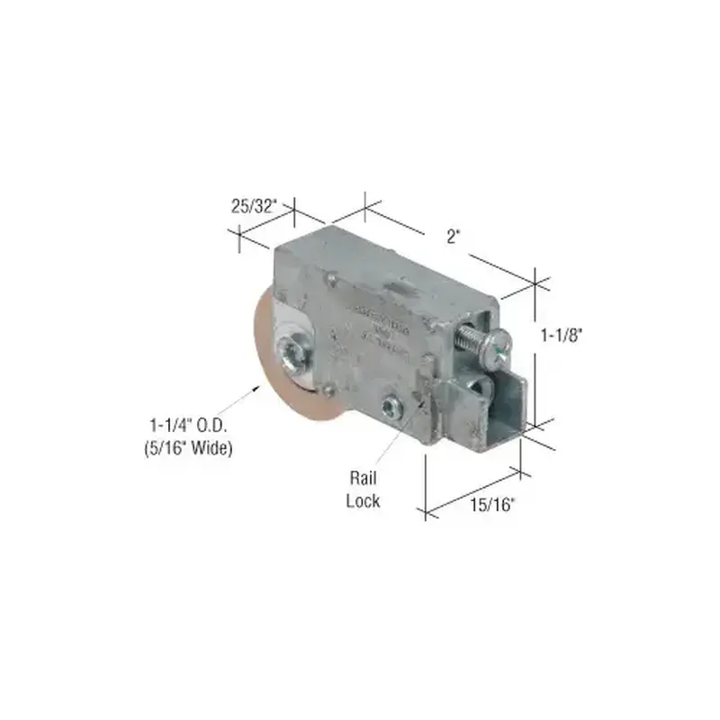 Prime-Line D1842 1-1/4" Steel Ball Bearing Sliding Glass Door Roller with 15/16" Wide Housing for Acorn Doors