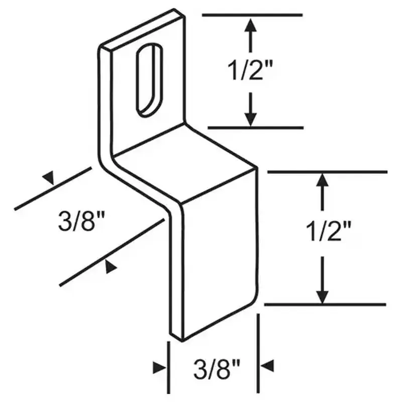 Brixwell 90-724-XCP25 Hopper Screen Z Clip 3/8in Offset Stainless Steel - pack of 25