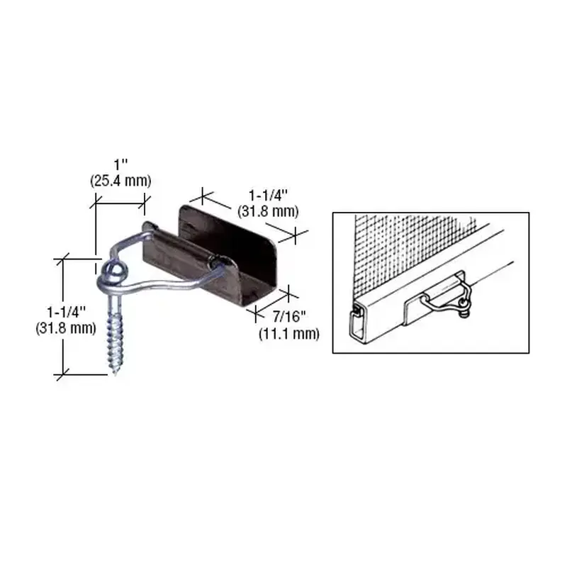 CRL WSC202BRZ Bronze Slip-On Bail Latches and Screws - Bulk