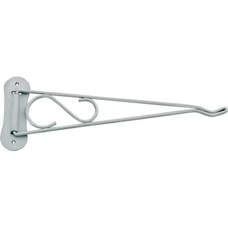 Landscapers Select GB0213L Swivel Plant Bracket, 10-3/8 L, Steel, White, Wall Mount Mounting