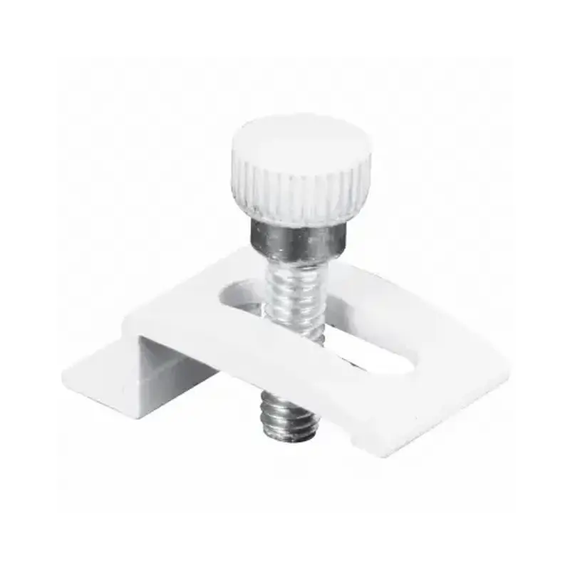 Prime-Line T 8725 Storm Door Panel Clip with Screws, White Aluminum, 1/4 In pack of 8