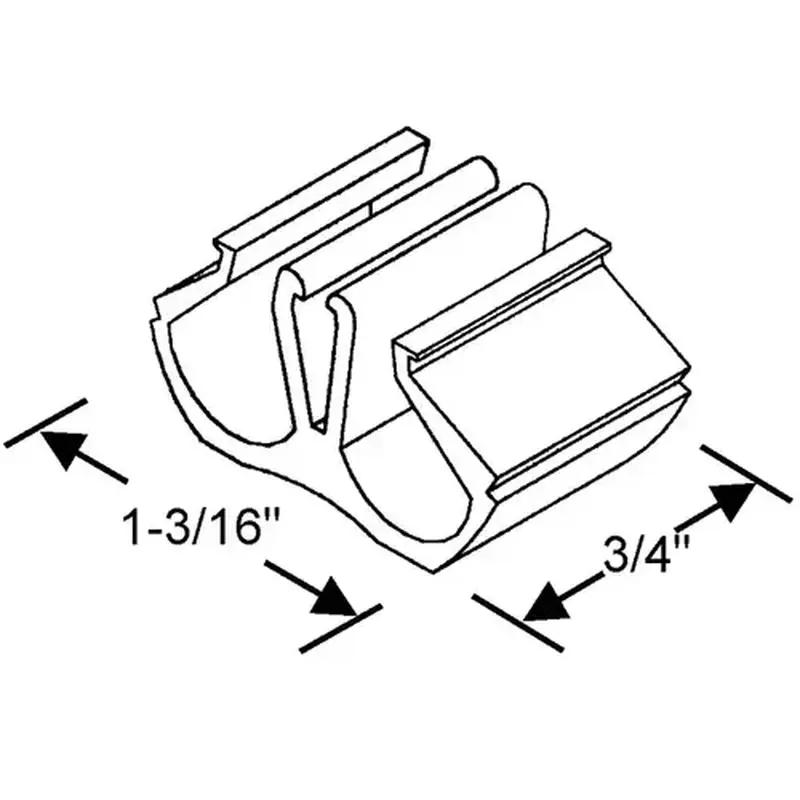 Brixwell 90-572-XCP25 Double Flush Ii Glazing Clip - pack of 25
