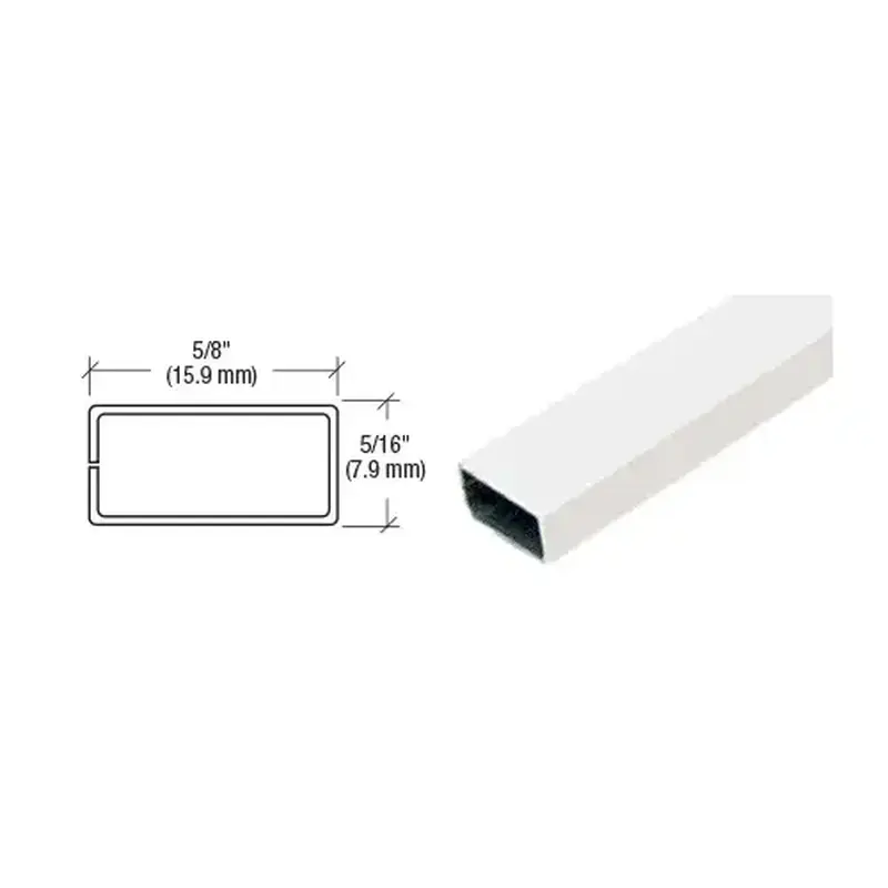 Brixwell WSSB58W-CCP95 White 5/8" x 5/16" Roll Formed Aluminum Spreader Bar  95" Stock Length