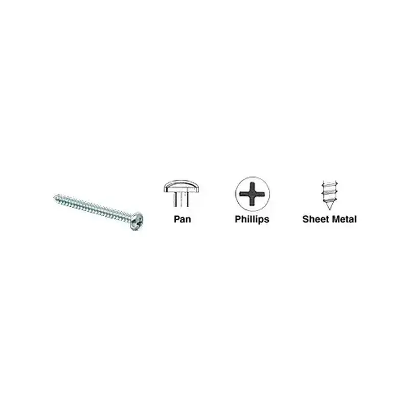 CRL 8X34PHPSMS 8 x 3/4" Pan Head Phillips Sheet Metal Screws