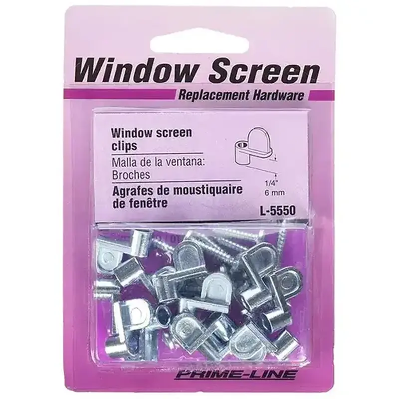Prime-Line L 5550 Screen Clip Zinc-Plated Silver Die Cast Zinc-Plated Mill