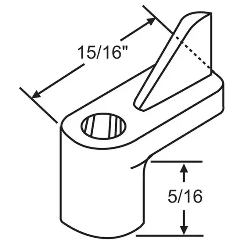 Brixwell 90-332 Swivel Clip 5/16in Offset Whit wsc 13 Wh White