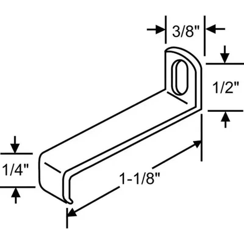 Brixwell 90-41-XCP25 1-1/8in Zee Clip Aluminum large Minimum Required - pack of 25