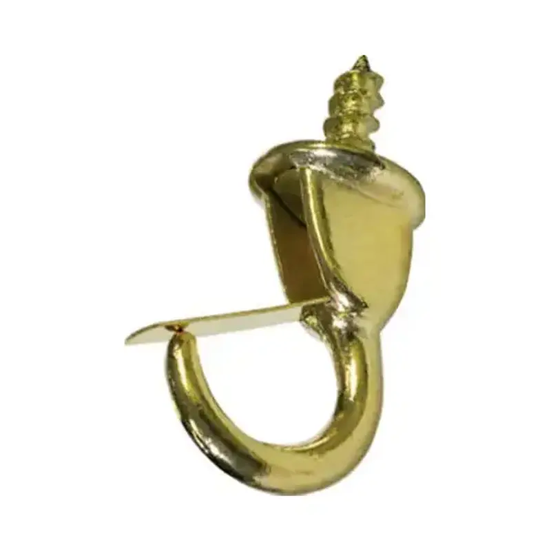 HILLMAN FASTENERS 122242 Safety Hook, Brass, 1.25-In - pack of 3