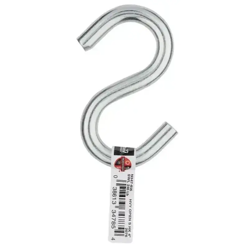 National Hardware N347-856-XCP5 347856 S-Hook, 240 lb Working Load, Steel, Zinc - pack of 5