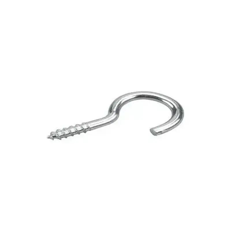 Onward 266XR Screw Hook with Lag Thread, 16 mm Opening, 1-7/8 in L, Steel, Zinc
