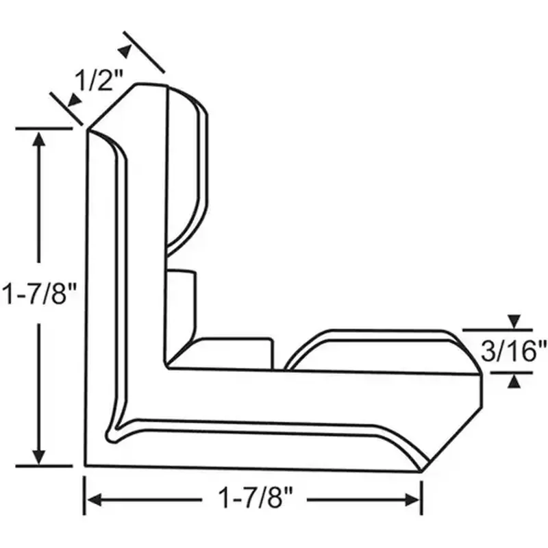 Brixwell 90-125 Inside Corner Key Metal 3/8th