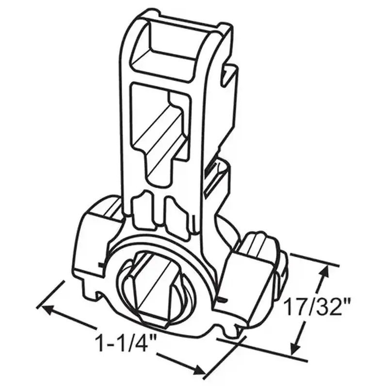Brixwell 62-50002 T-Lock Tilt Shoe molded Spring Stamped Pivot 1.330 Extension White Puck open Cam