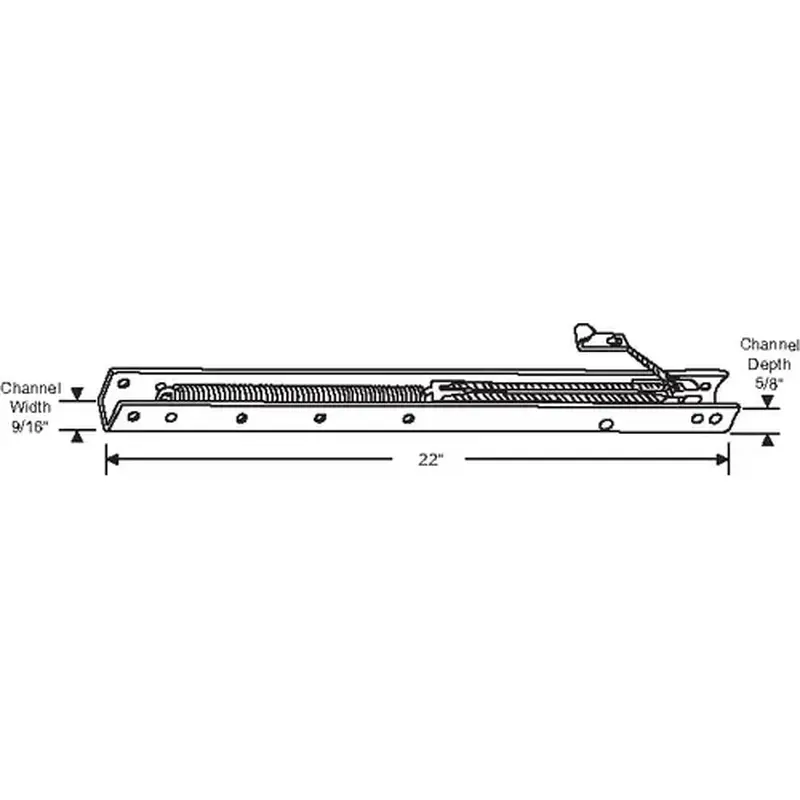 Brixwell 60-211-XCP12 22in Window Channel Balance 5 To 8 Lbs Sash Weight hwB-B-5/8B-2110 9/16in Channel Width - pack of 12