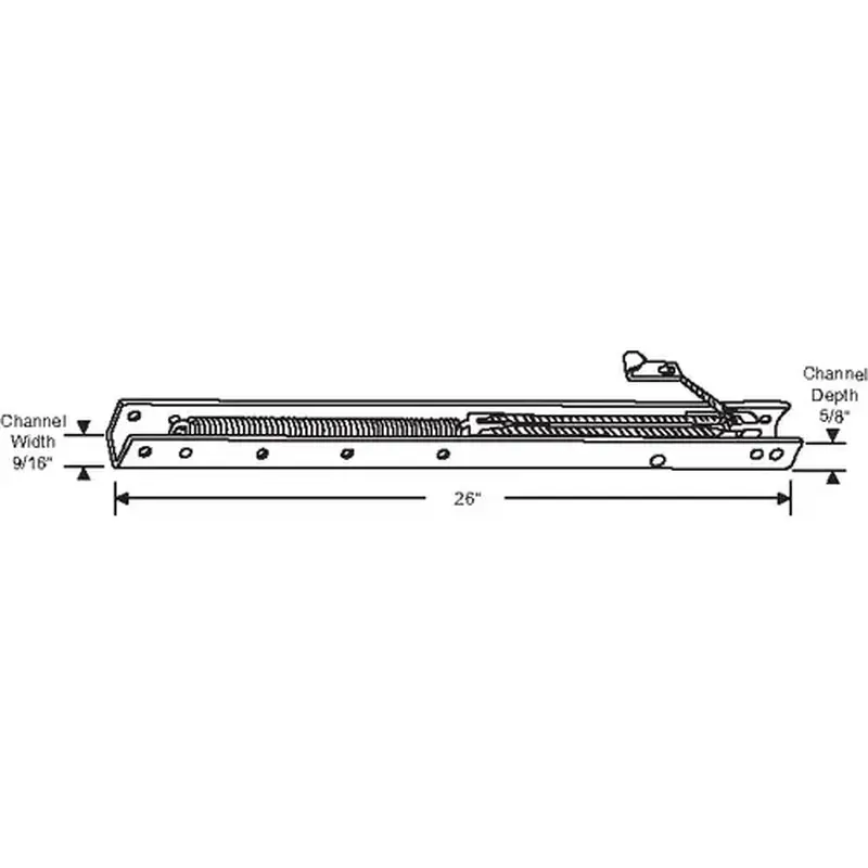 Brixwell 60-253-XCP4 26in Window Channel Balance 15 To 19 Lbs Sash Weight hwB-B-5/8B-2530 9/16in Channel Width - pack of 4