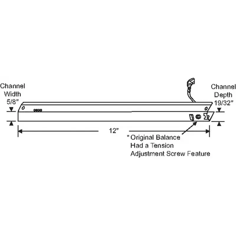 Brixwell 61-111 12in Channel Balance 3 To 5 Pound Sash