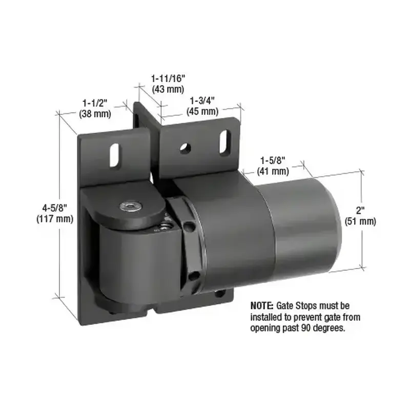 SureClose HC1500BL Hydraulic Gate Hinge-Closer Black