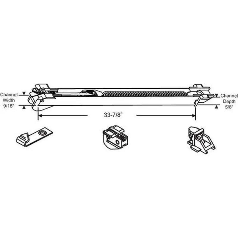 Brixwell 60i-337-4 33-7/8 Channel Balance 60I-501/60I-504/60-518 39 To 42Lb Sash Weight