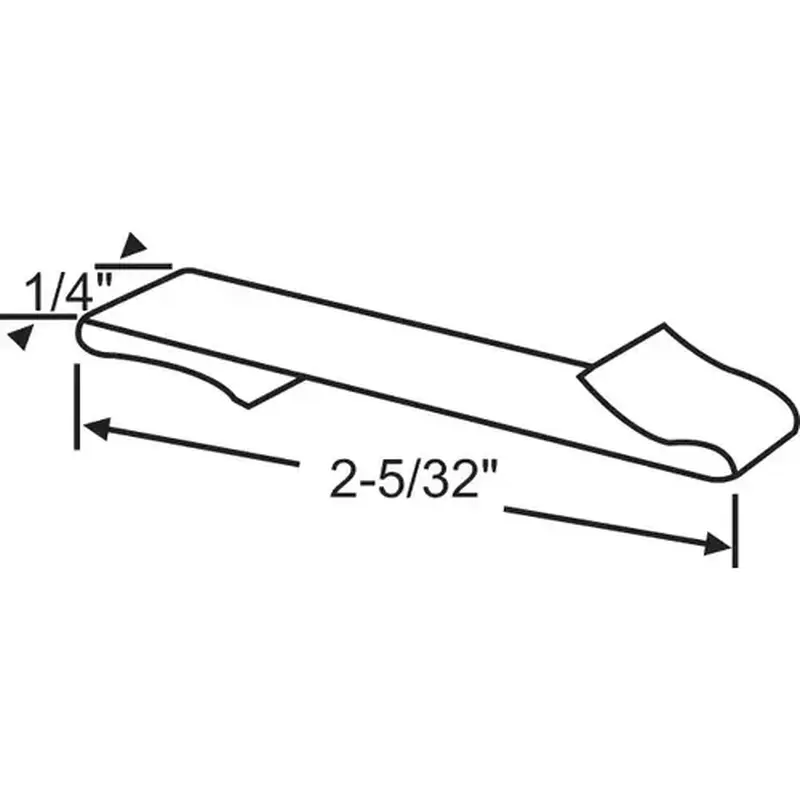 Brixwell 62-518 Balance Clip 2-5/32in Length 1/4in Wide "s" Clip