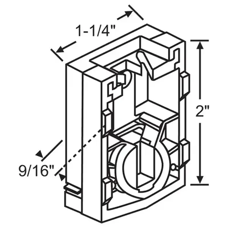 Brixwell 62-695 Omega Pivot Lock Shoe metal Spring Zink Plate puck Extension 1.350