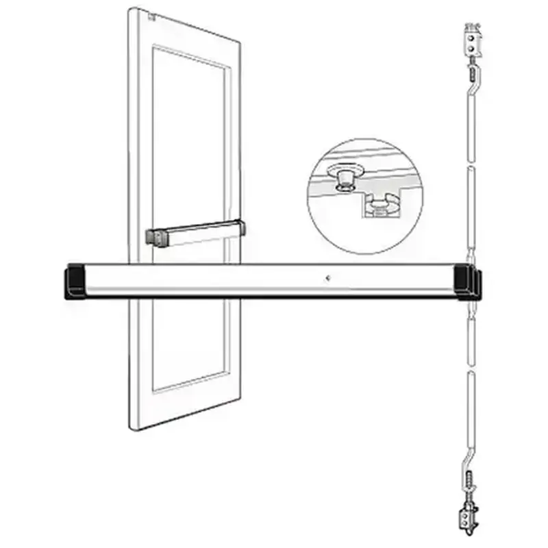 FHC 8642DU Adams Rite Narrow Stile Concealed Vertical Rod 42" - Bronze Anodized