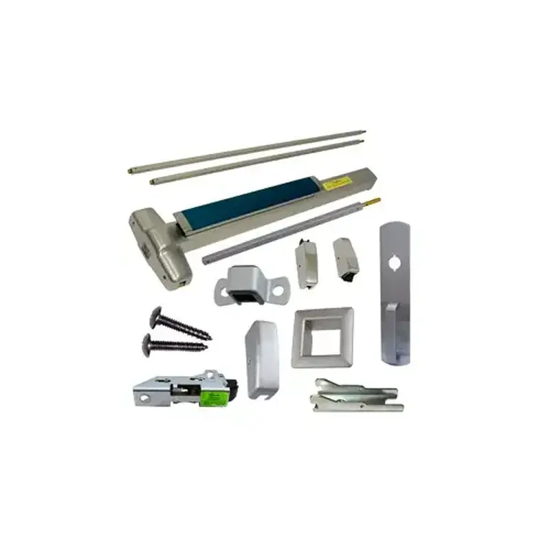 Von Duprin 9827NL-626-36-LBR KIT - SVR (Surface Vertical Rod) Smooth Exit Device, 990 Nightlatch Trim (Requires Rim Cylinder), Less Bottom Rods, 36" x 84", Hex Dogging, Grade 1, 626/US26D Satin Chrome