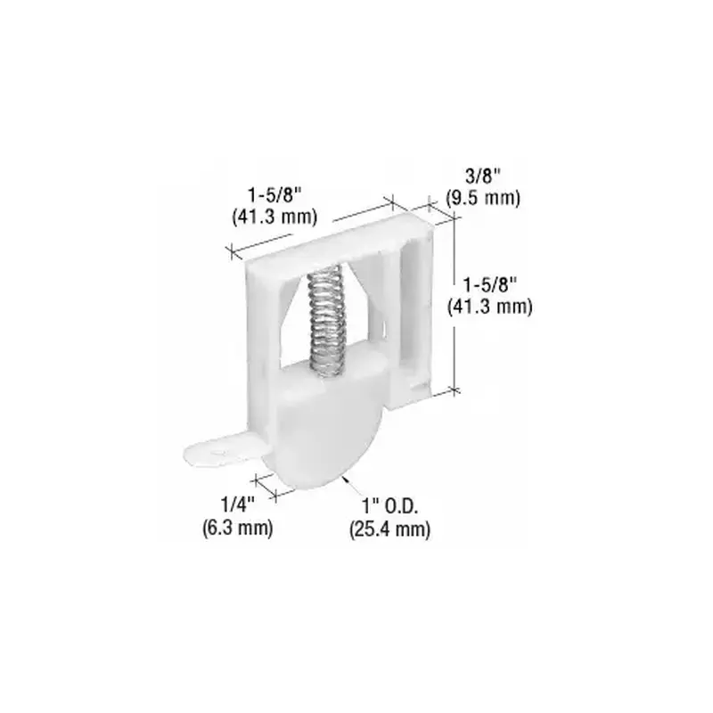 CRL B529 1" Nylon Sliding Screen Door Bottom Roller for Academy Uni-fit Doors