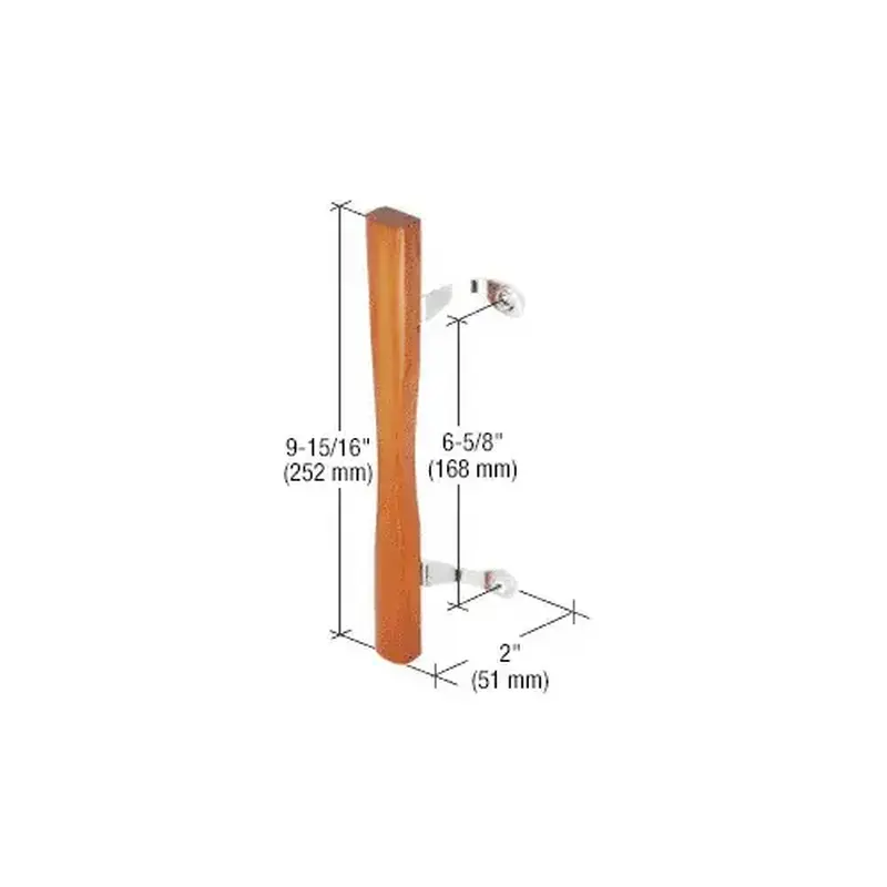 CRL C1034 Wood/Chrome Inside Pull 6-5/8" Screw Holes