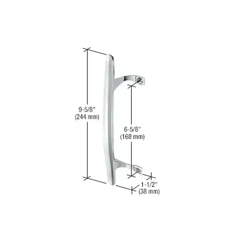 CRL C1067B Chrome Inside Pull 6-5/8" Screw Holes - Bulk - pack of 5