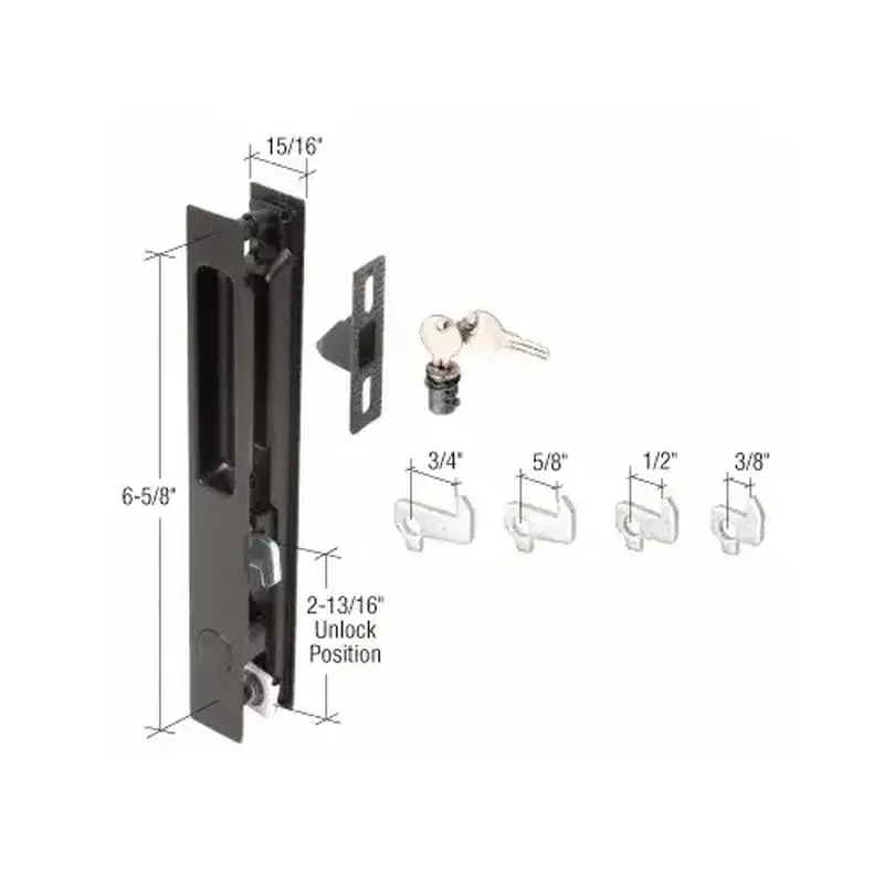 CRL C1123 Black Mid-Latch Flush Door Handle