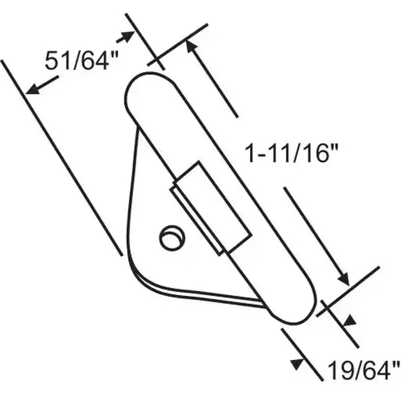 Brixwell 15-66 Patio Screen Door Guide top Guide Rail pdg 71