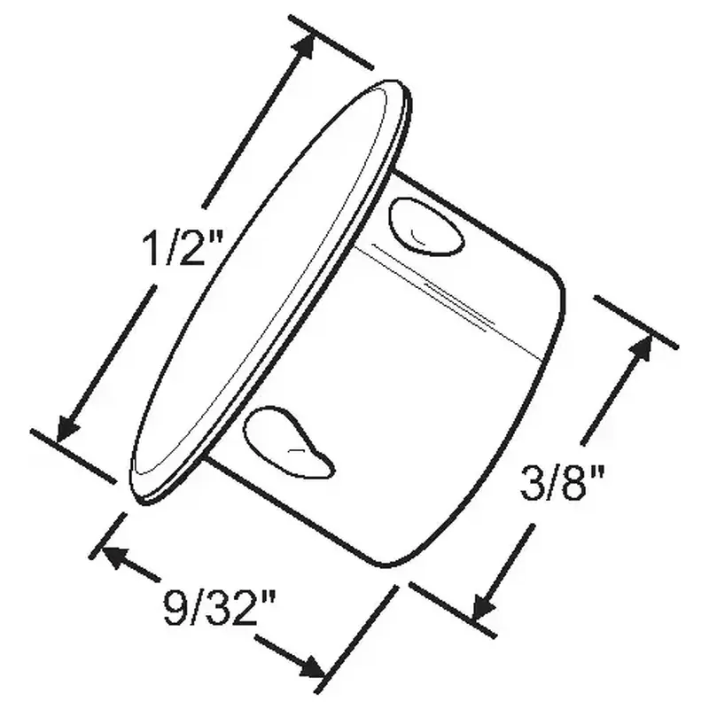 Brixwell 16-826w Small Jamb Plug White Used On pgt Sliding Glass Doors
