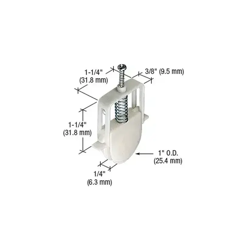 CRL B575 1" Nylon Sliding Screen Door Bottom Roller for Columbia Doors
