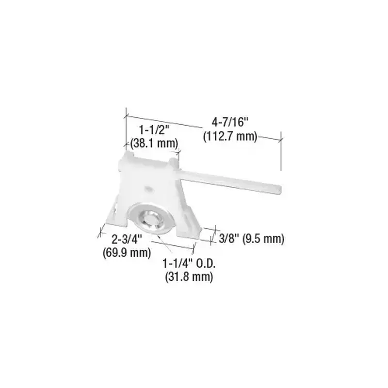 CRL B715 1-1/4" Nylon Sliding Screen Door Roller Assembly