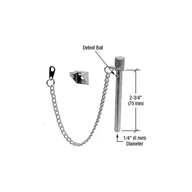 CRL S4066 Zinc Plated 2-3/4" 'Nite-Lock' Pin