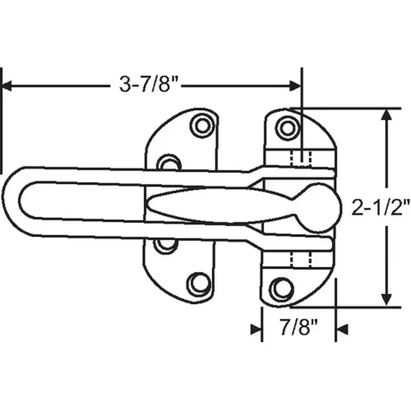 Brixwell 16-225c Door Guard Heavy Duty Chrome pds 51 Ch