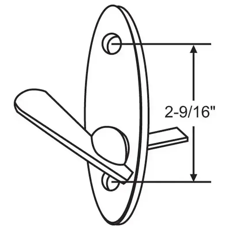 Brixwell 750-2573609 Patio Door Latch White metro
