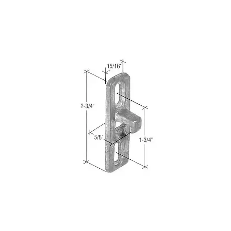 CRL E2137 15/16" Wide Zinc Lock Keeper with 1-3/4" Screw Holes