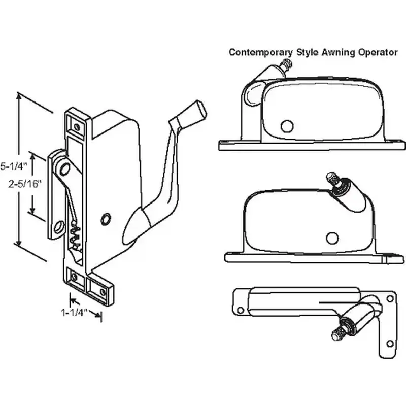 Brixwell 41-3339pra D Awning Operator awO-034-RH-Ml