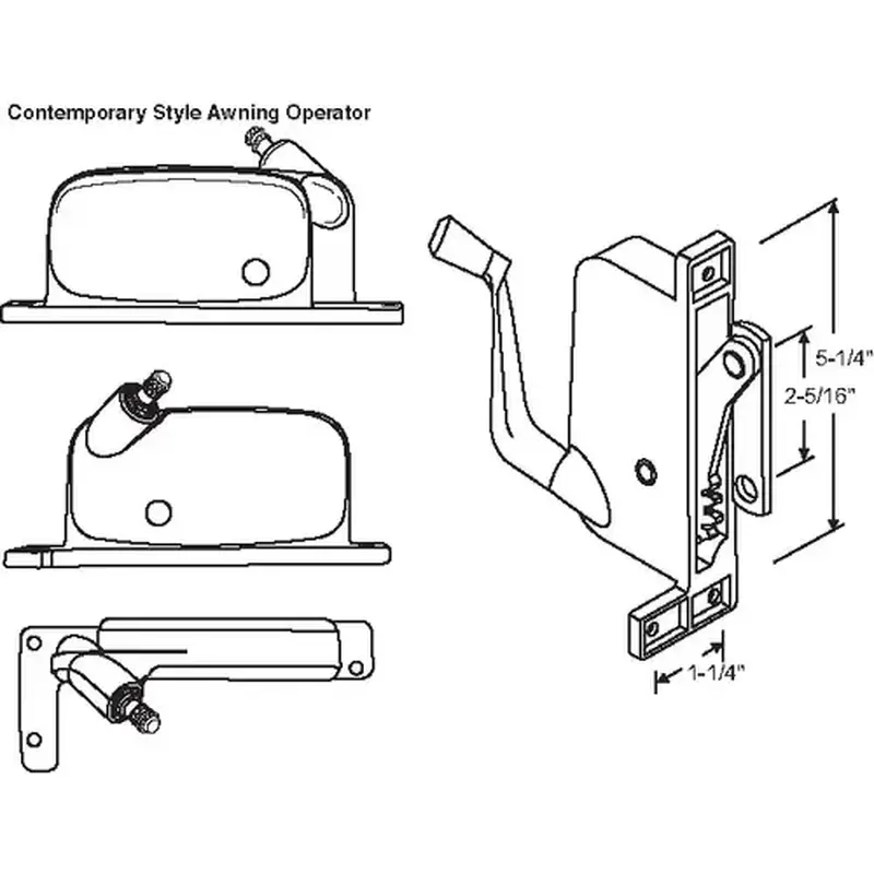 Brixwell 41-3339pla D Awning Operator awO-034-LH-Ml