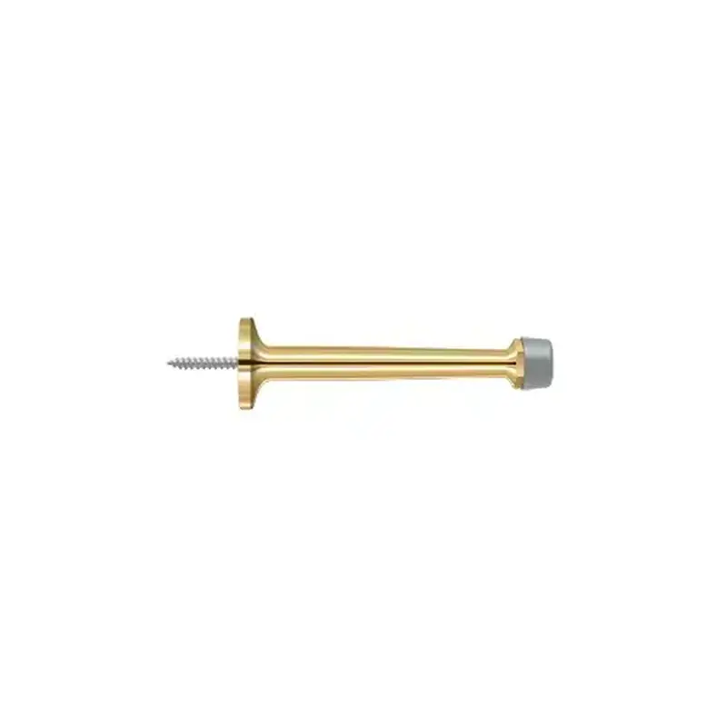 Deltana BDS425CR003 4" Baseboard Door Bumper, Solid Brass in PVD Polished Brass