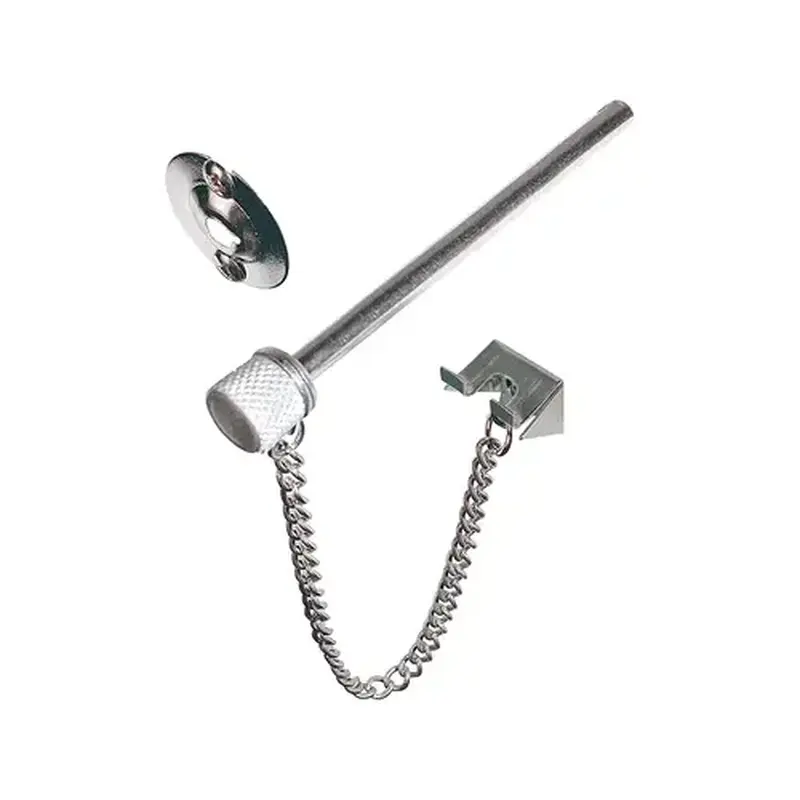FHC S4011B5 Patio Door Pin Locks - 2-5/8" - Steel - Chrome Plated Finish - Retaining Pin