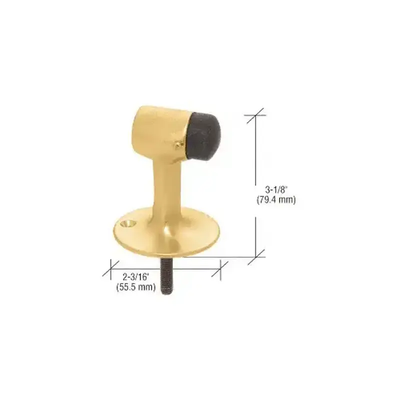 CRL DL2522PB Polished Brass Floor Mounted Heavy-Duty Door Stop