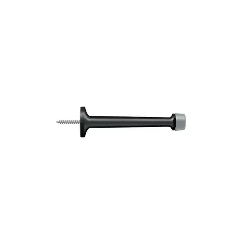 Deltana BDS425U19 4" Baseboard Door Bumper, Solid Brass in Paint Black