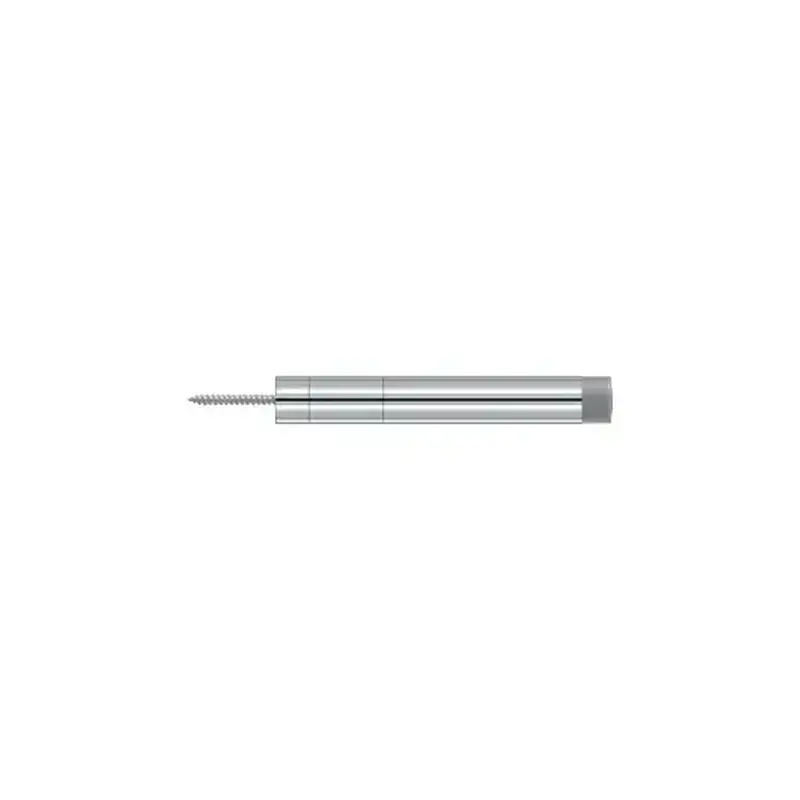 Deltana BDS450U26 Extension Baseboard Door Bumper, Solid Brass in Polished Chrome