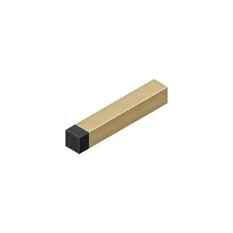 Deltana BDSS40U4 4" Modern Square Baseboard Bumper, Solid Brass in Brushed Brass