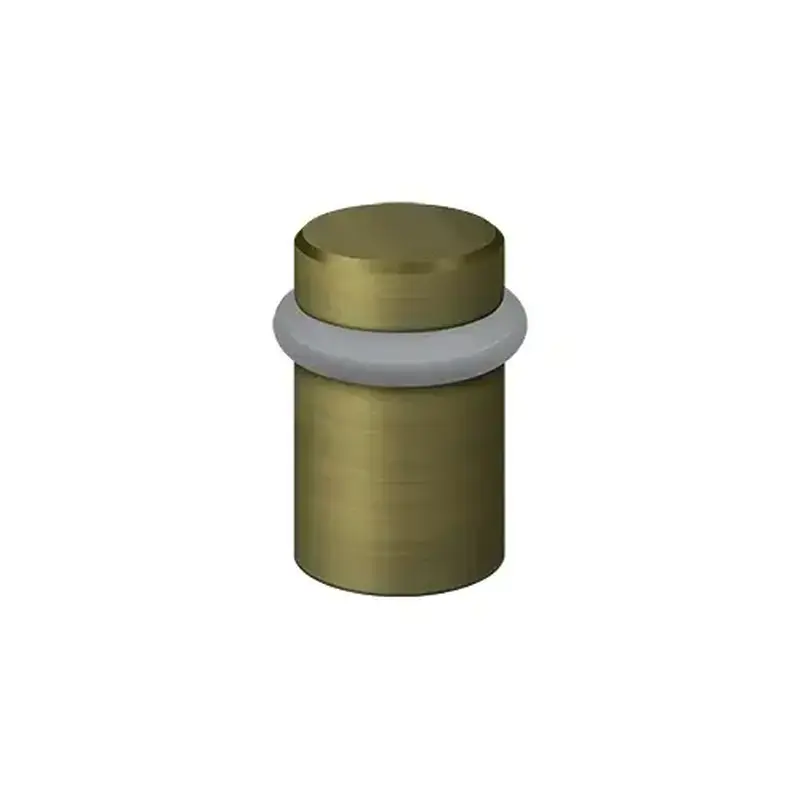 Deltana UFB5000U5 Round Universal Floor Bumper 2", Solid Brass in Antique Brass