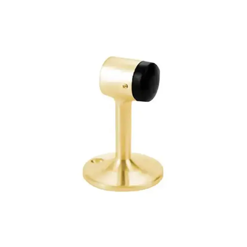 Don Jo 1471605 3-1/8" Floor Stop with 2-1/4" Base Bright Brass Finish