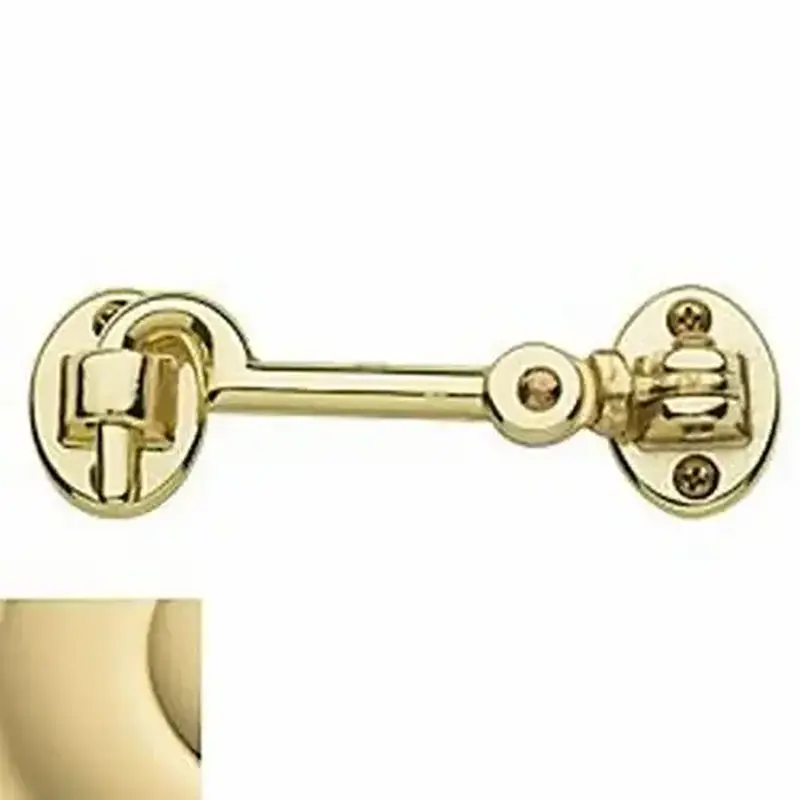 Baldwin 0952031 5-1/2" Swivel Cabin Door Hook Unlacquered Brass Finish