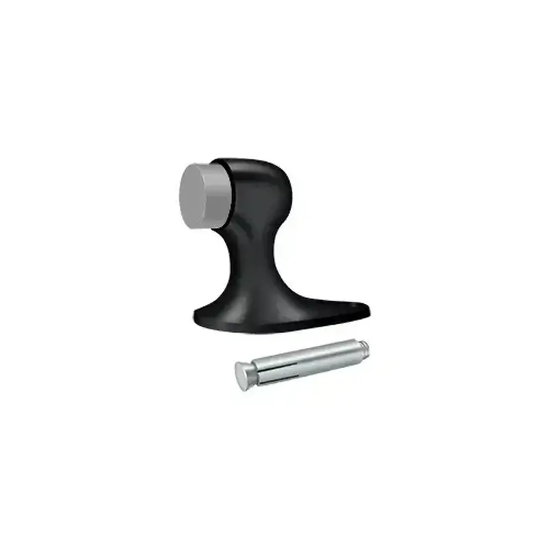 Deltana FDB218U19 Floor Door Bumper 2-1/8", Solid Brass in Paint Black
